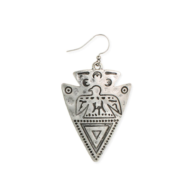 Guiding Spirit Silver Arrowhead Earrings