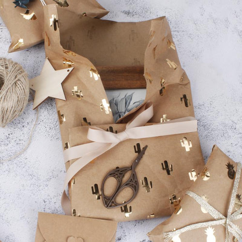 Cactus Kraft Wrapping Paper