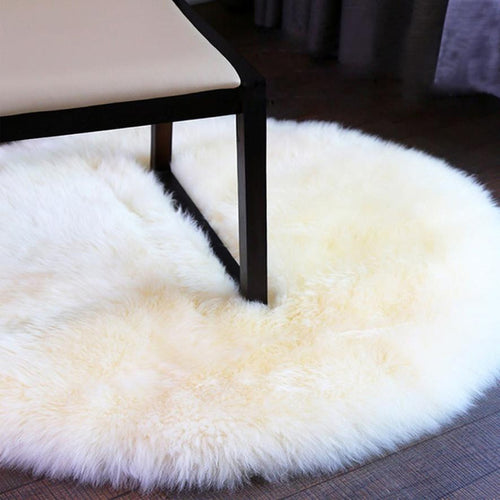 Faux Sheepskin Rug (Gray or White)