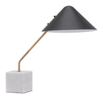 Black Steel & Marble Table Lamp