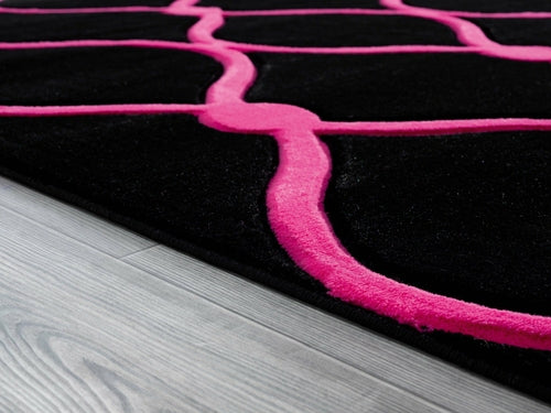 Hot Pink & Black Rug