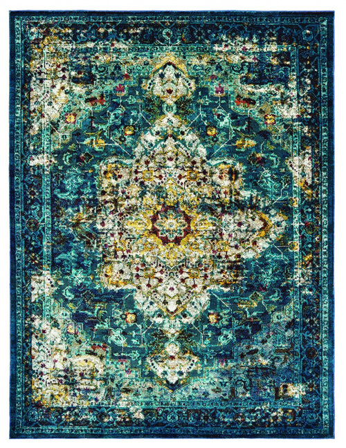 Aqua Olefin Area Rug