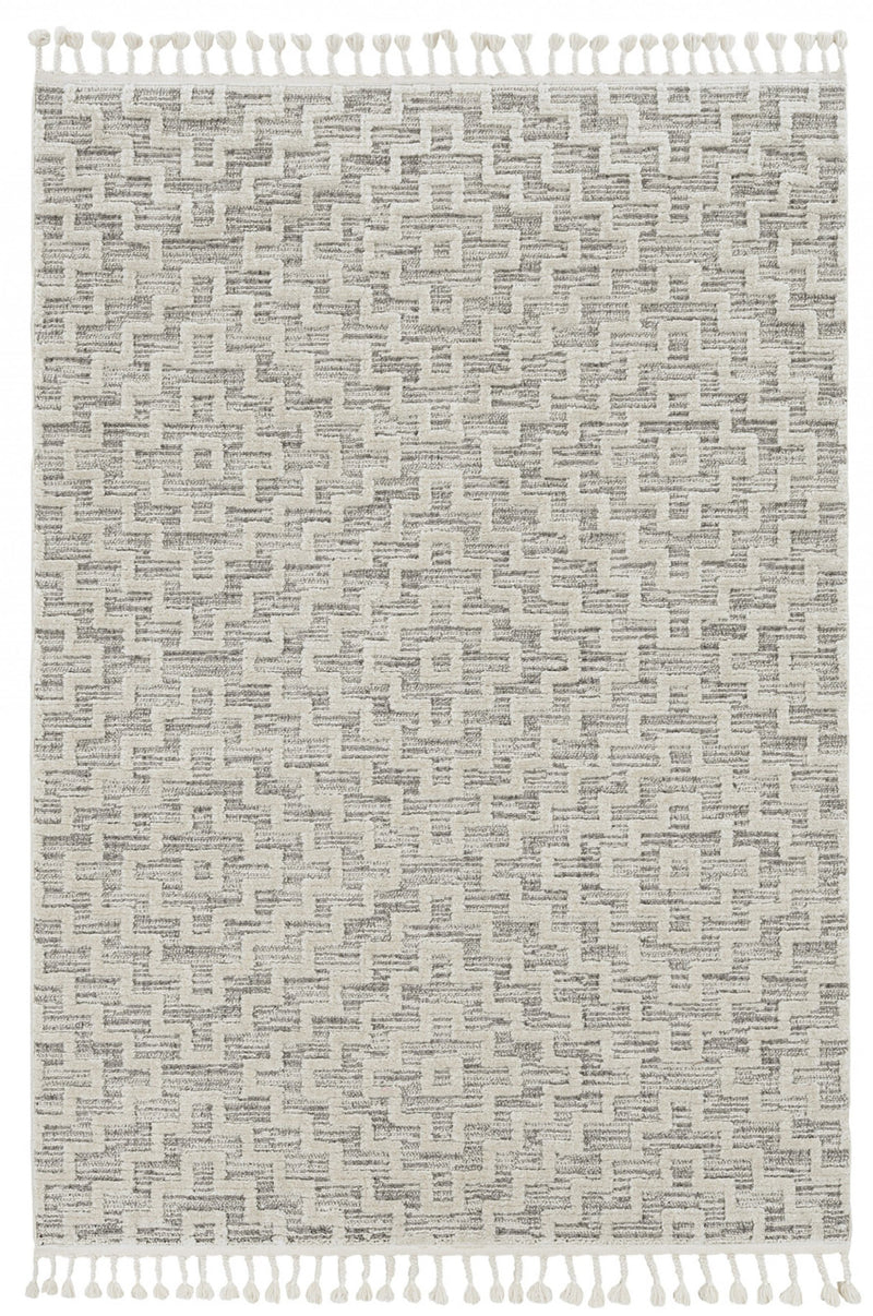Ivory Gray Pattern Rug