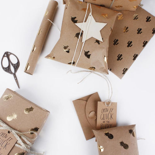Pineapple Kraft Wrapping Paper