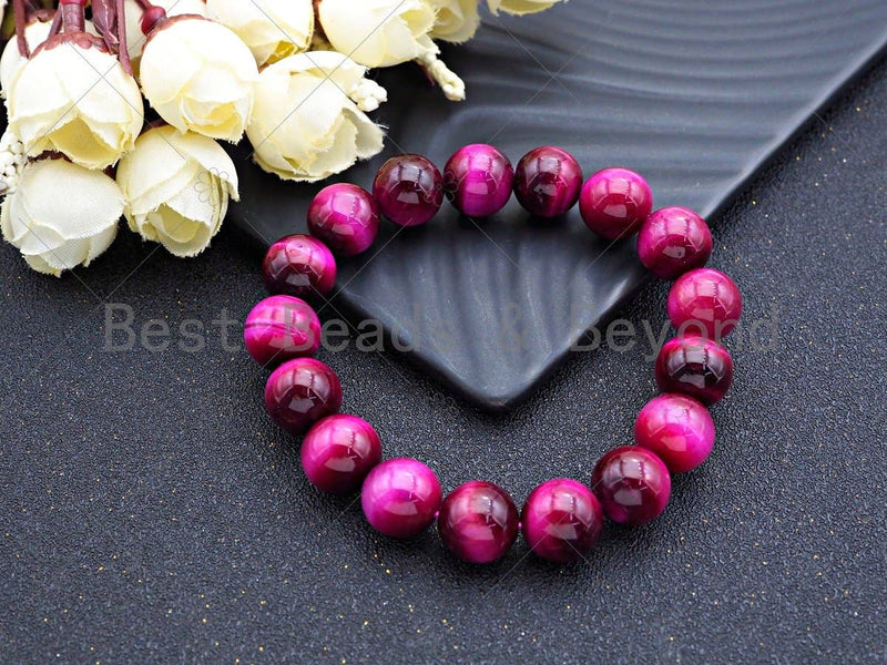 Fuchsia Tiger Eye Bracelet