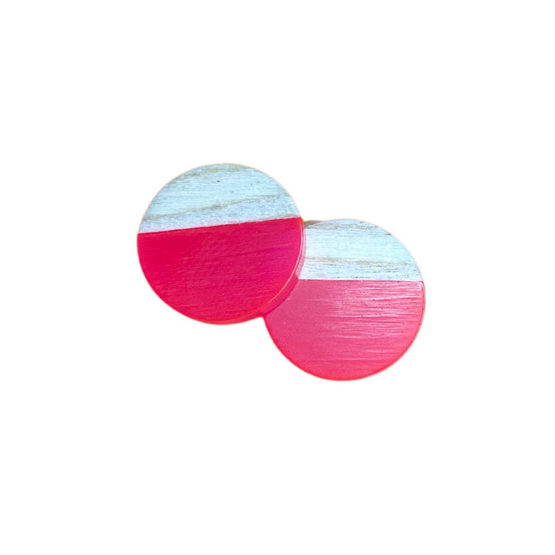 Pink Split Stud Earrings