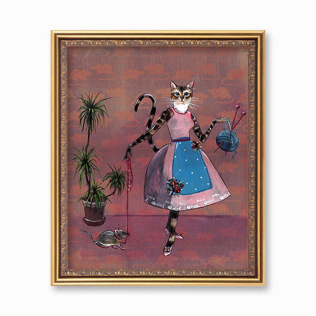 Cat and Mouse Art Print 8x10