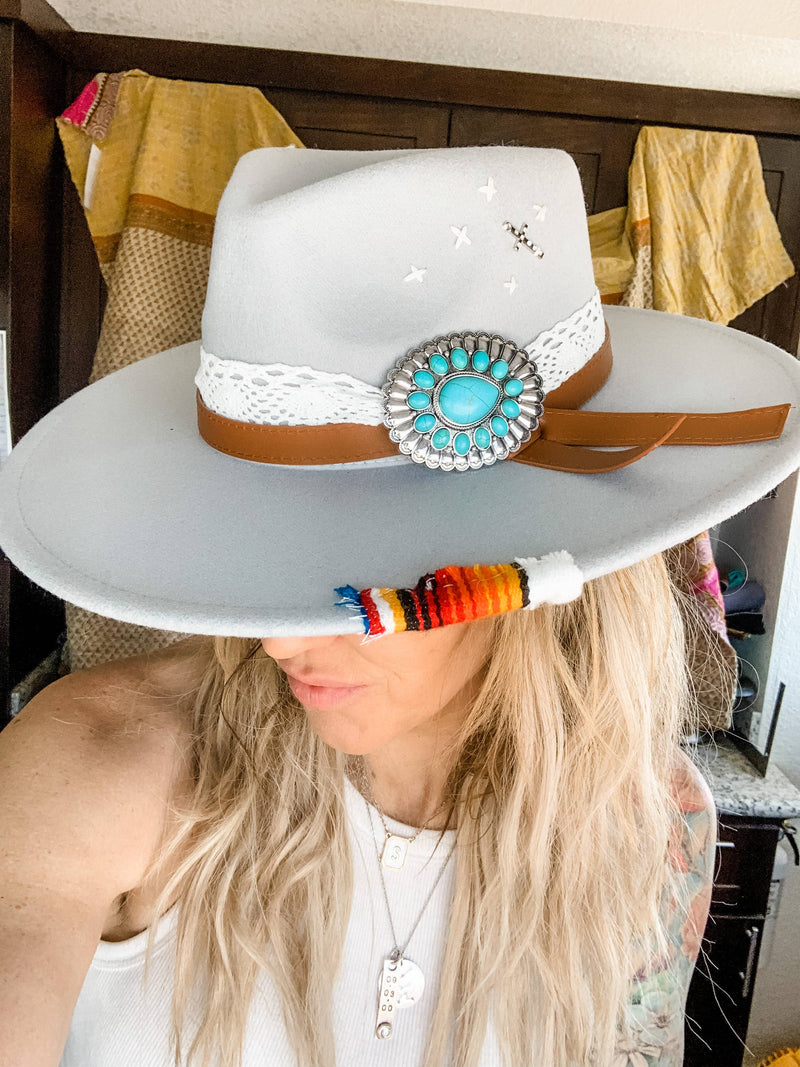 Boho Rancher Women's Hat - White