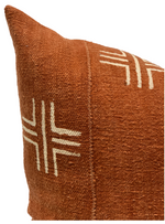 Mudcloth Rust-Brown Pillow Cover