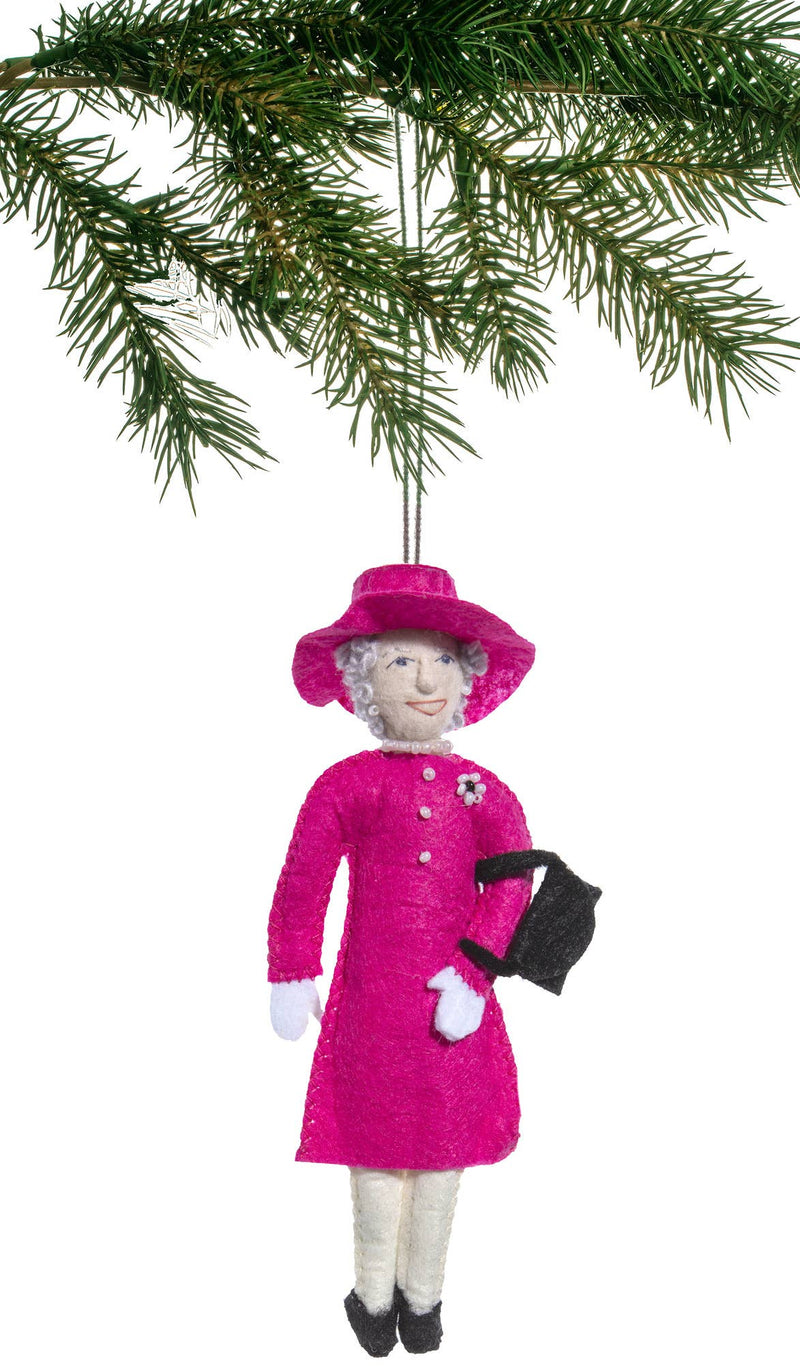 Queen Elizabeth Ornament- Magenta