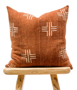 Mudcloth Rust-Brown Pillow Cover
