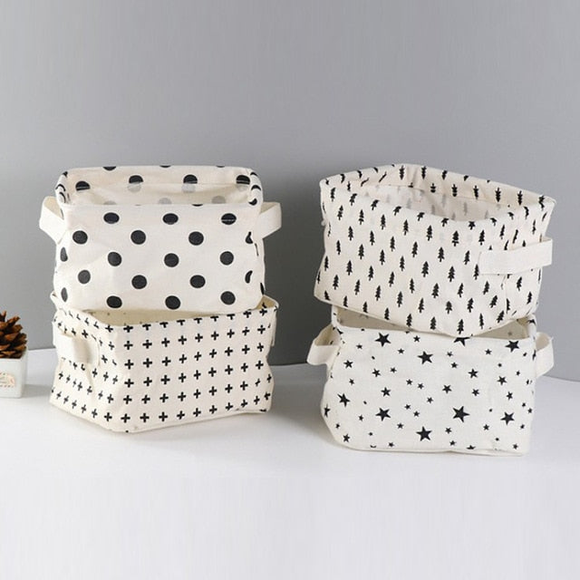 Linen Baskets in Four Prints