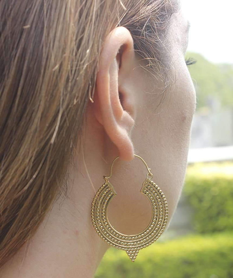 Aztec Hoop Earrings