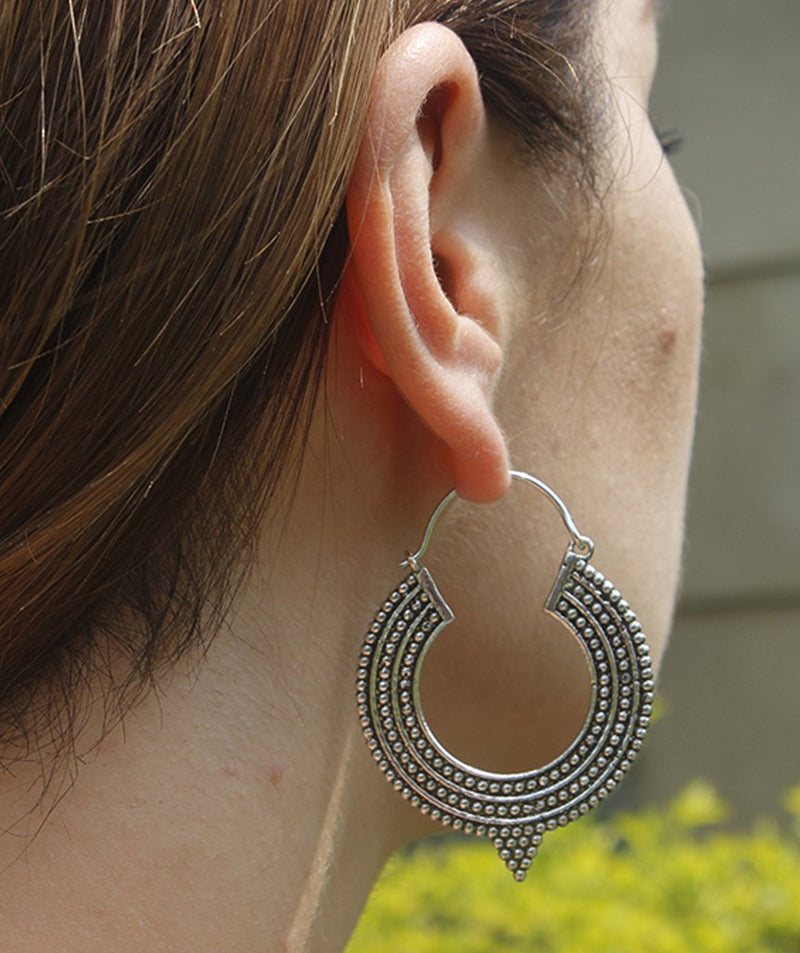 Aztec Hoop Earrings
