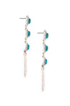 Turquoise and Antique Silver Dangle Earrings