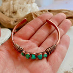 Raw Turquoise Solace Spirit Copper Bracelet