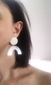 Ivory / clear rainbow earrings