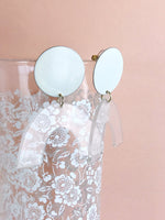 Ivory / clear rainbow earrings