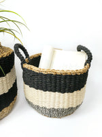Ula Black Stripe Baskets (Set of 2)