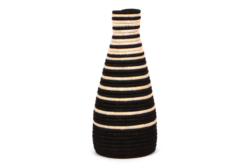Black Striped Vase