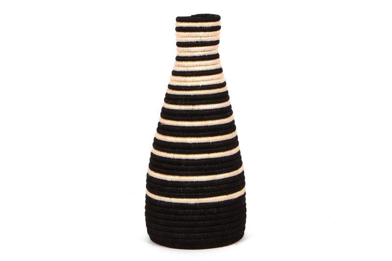 Black Striped Vase