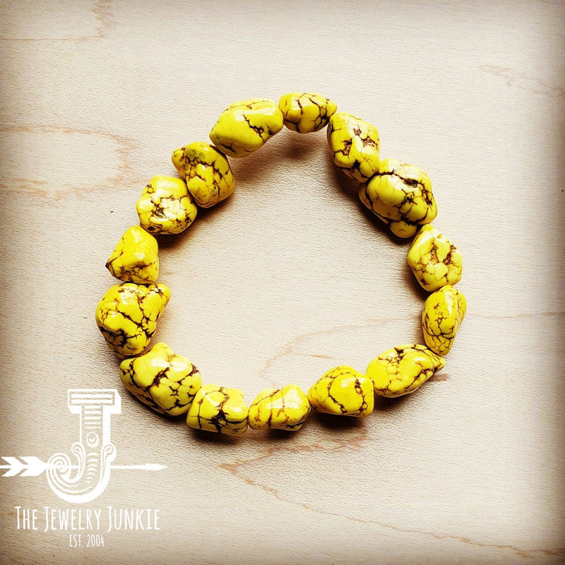 Yellow Turquoise Nugget Bracelet