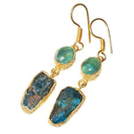 Freya Fluorite + Chalcedony Earrings