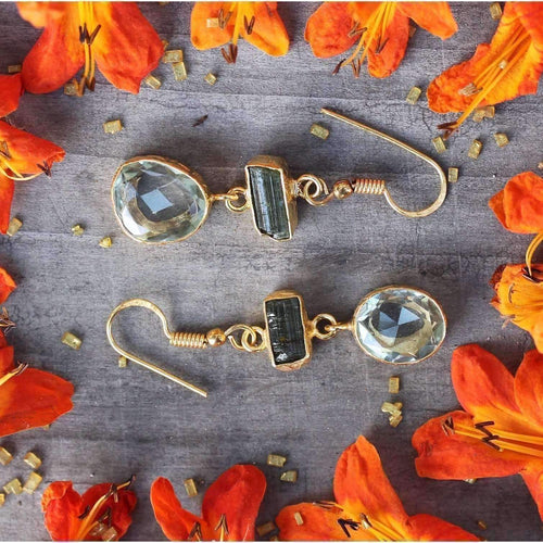 Samara Green Amethyst + Tourmaline Earrings