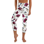 Red Floral Yoga Pants