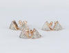 White triangle druzy earrings