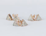 White triangle druzy earrings