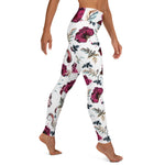 Red Floral Yoga Pants