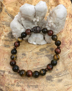 Tiger Eye & Buddha Gemstone Stretch Bracelet