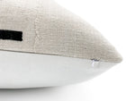 Decorative Dash - Black Lines on White Pillow Cover