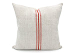 Vintage Red Stripes Pillow Cover