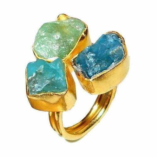 Apatite + Chalcedony Ring